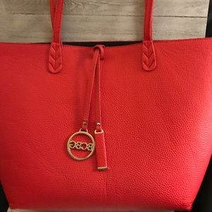 BCBG Reversible Leather Tote Bag NWOT